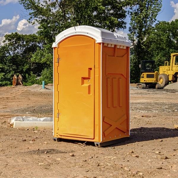 how often are the porta potties cleaned and serviced during a rental period in Pfeifer Kansas